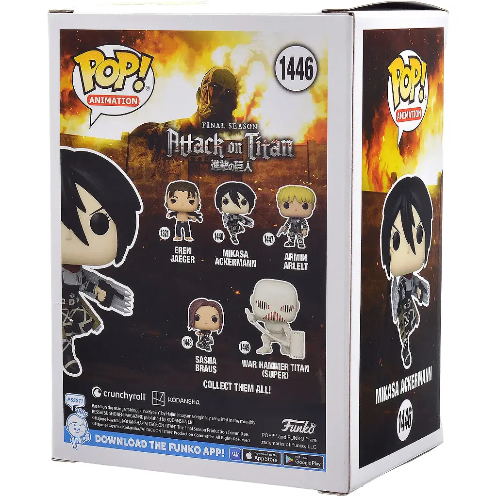Фигурка Funko Pop! Attack on Titan: Микаса Акерманн 9.6 см [67929] [118177] - фото 5