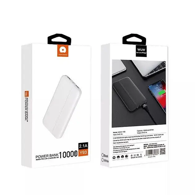 Повербанк внешний аккумулятор WUW Y93 10000 mAh белый - фото 5