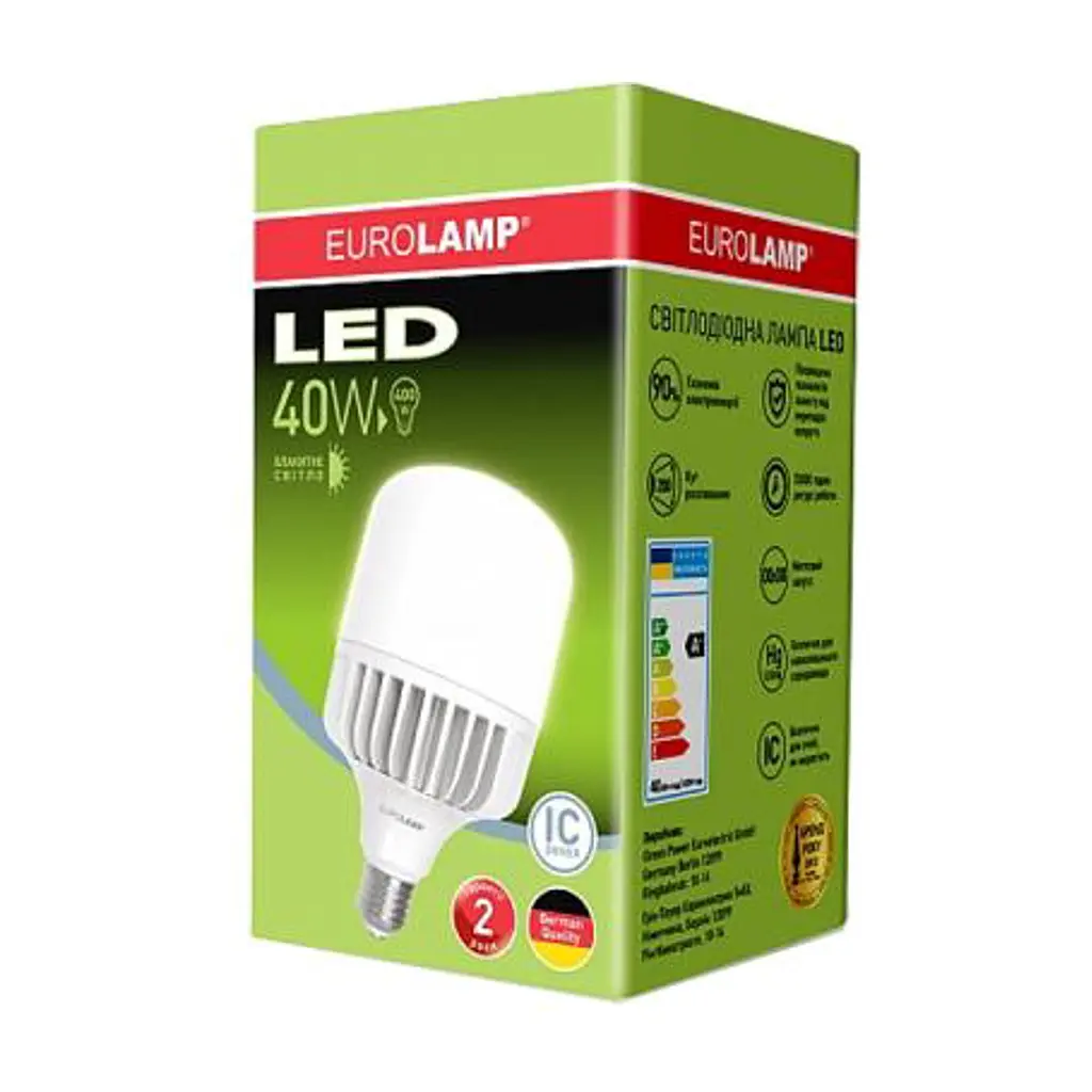 Лампочка Eurolamp E27 (LED-HP-40276) - фото 2