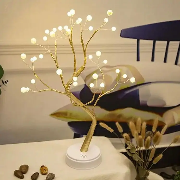 Лампа LED настільна Перлинне золоте дерево XPRO SFK-25 USB + батарейки AA 3 шт. (44862-16921_291) - фото 3