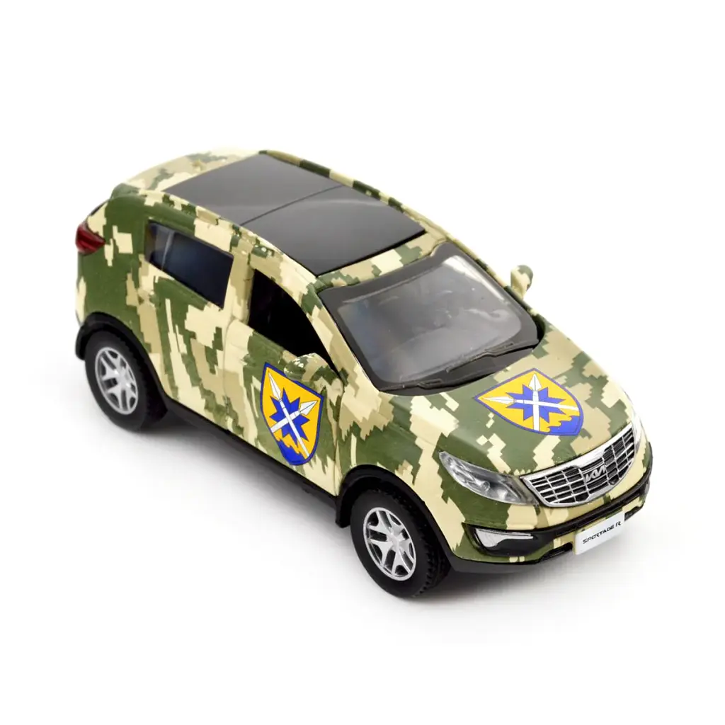 Машина TechnoDrive Автомодель серії Шеврони Героїв - Kia Sportage R - 56 ОМПБр (250362M) - фото 11