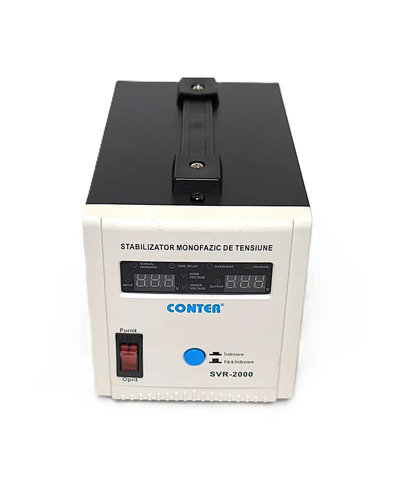 Стабілізатор напруги релейний Conter SVR-2000VA 1500Вт, 150-270В, 230В±8%, 2 розетки, LED дисплей, 9.1А, 50/60Гц - фото 3