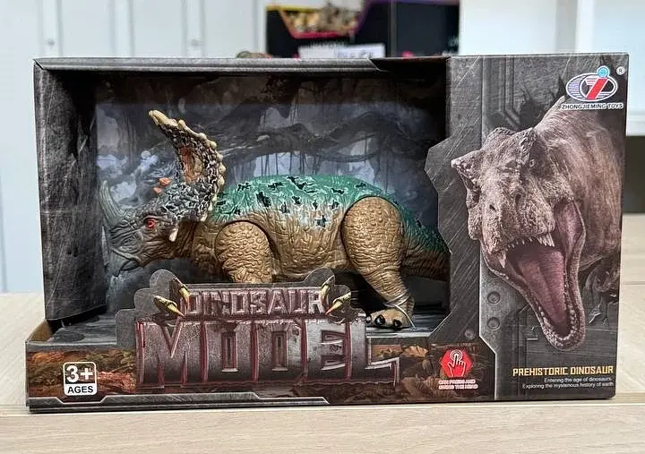 Фігурка динозавра Стиракозавр, що рухається, коричнево-зелений Dino Toys 57389 - фото 2