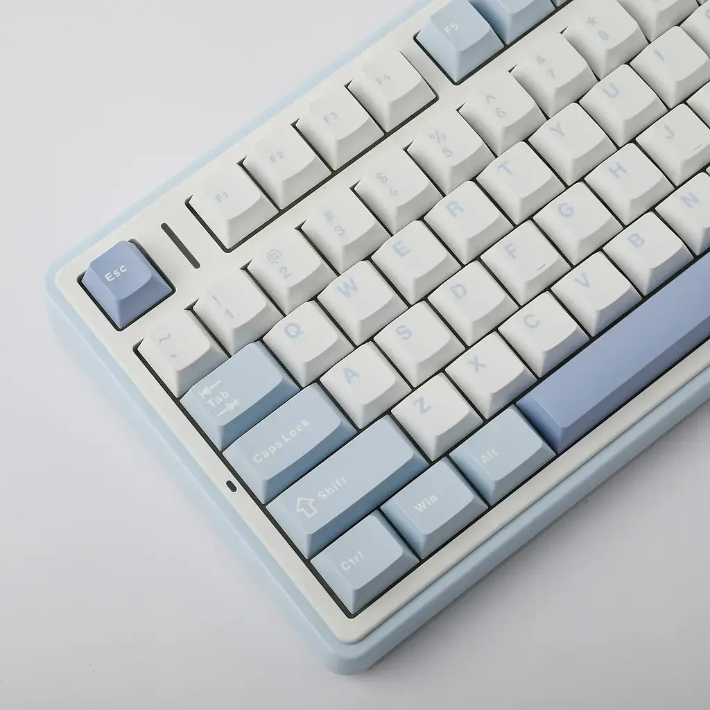 Ігрова механічна клавіатура AULA F75 / Три режими підключення / Greywood V3 Switch / Blue White - фото 6