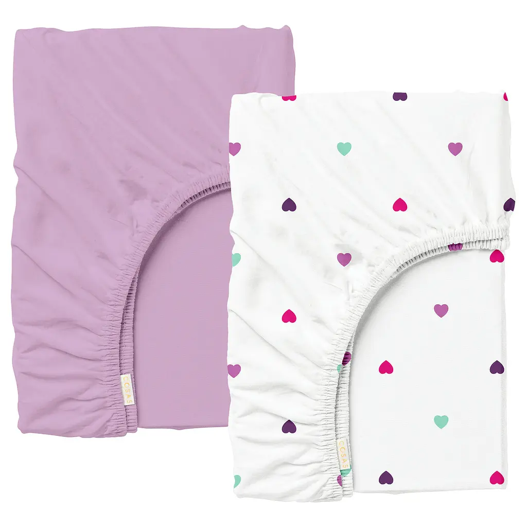 Набір простирадло на резинці 160х200 CAMELLIA PLAYFUL HEARTS COSAS (4822052399149)