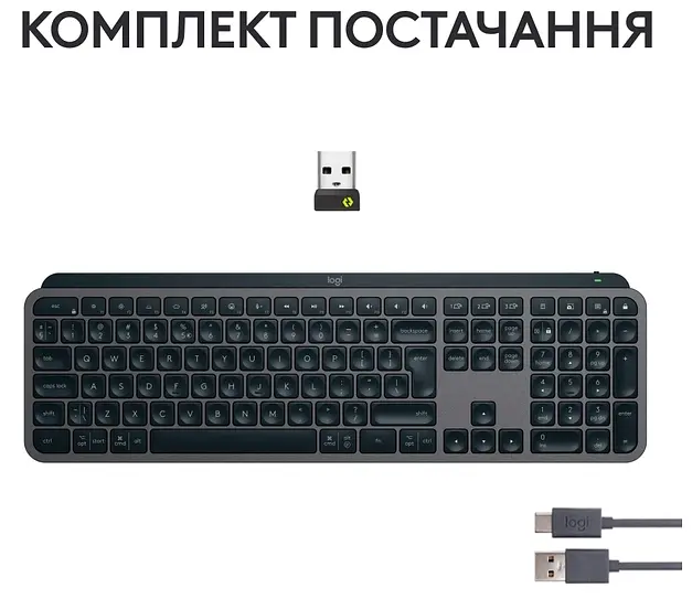 Клавиатура MX Keys S Wireless Ukr Graphite (L920-011593) Logitech teh0022928 - фото 10
