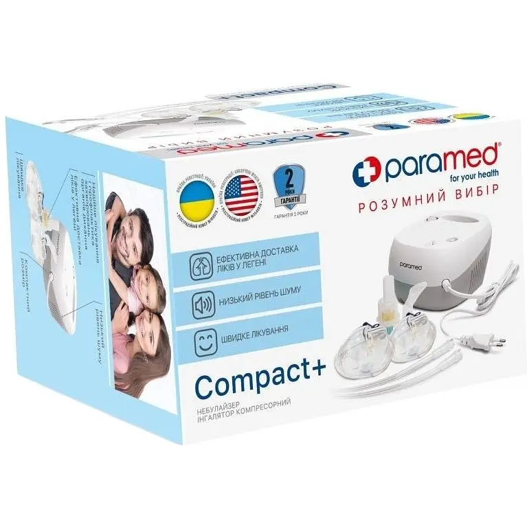 Ингалятор (небулайзер) Paramed Compact+ компрессорный - фото 4