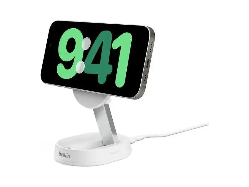 Бездротовий зарядний пристрій Belkin BoostCharge Pro Magnetic Qi2 15 W White (WIA008VFWH) - фото 2