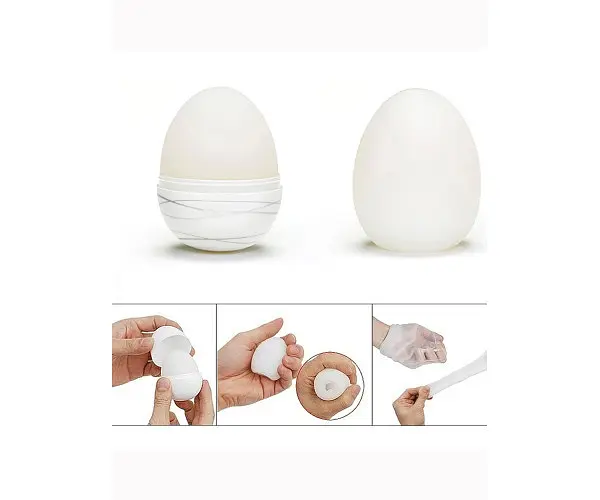 Чоловічий мастурбатор Tenga EGG Clicker яйце + лубрикант 5 мл та мішечок - фото 6