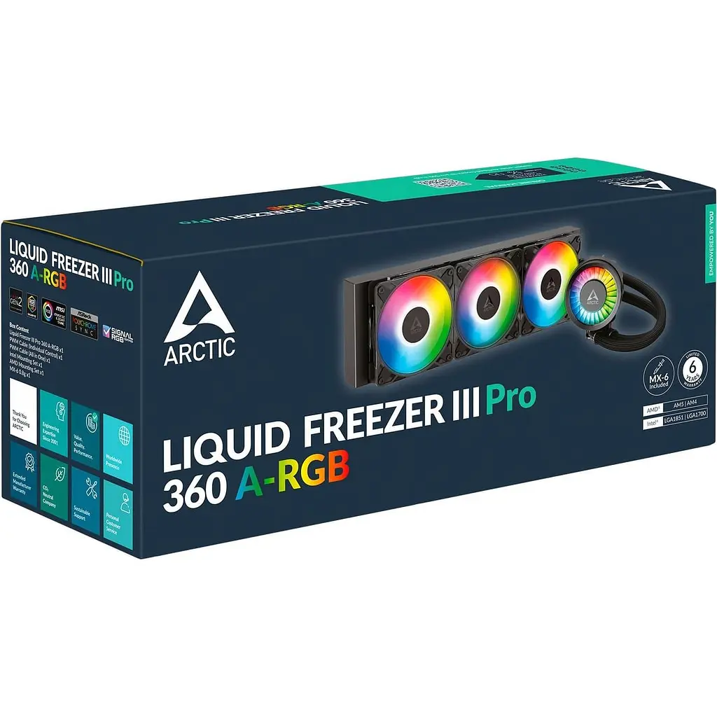 СВО Arctic Liquid Freezer III Pro 360 A-RGB Black (ACFRE00184A) Б/в - фото 6
