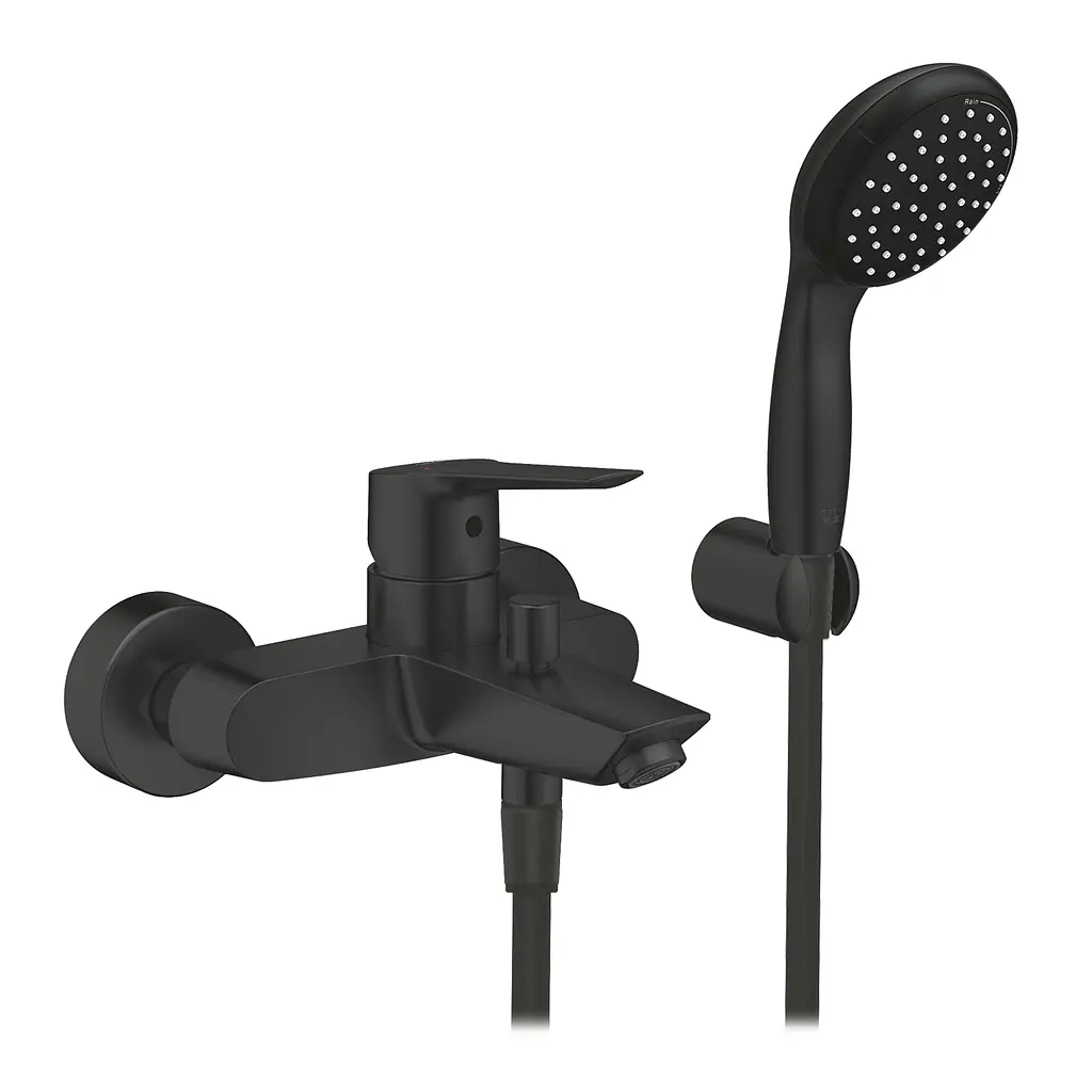 Набір змішувачів 3 в 1 для ванної кімнати Grohe QuickFix Start Black UA303301SQ, Чорний матовий - фото 4