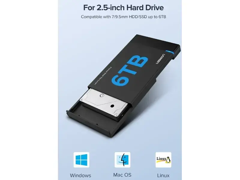 Зовнішня кишеня UGREEN US221 USB 3.0 to SATA III (30848) - фото 2