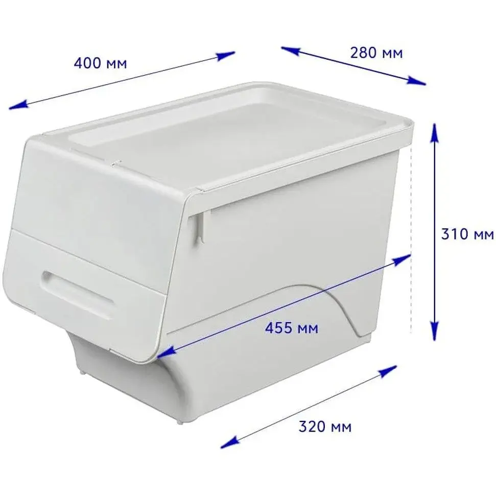 Контейнер для зберігання Wall Sticker 45.5х28.5х31 см Білий SW-00002421 - фото 2