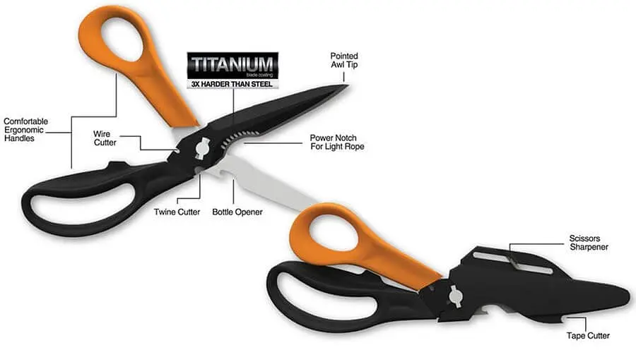 Багатофункціональні ножиці Fiskars Cuts + More 23 см леза з титановим покриттям 1000809 - фото 3