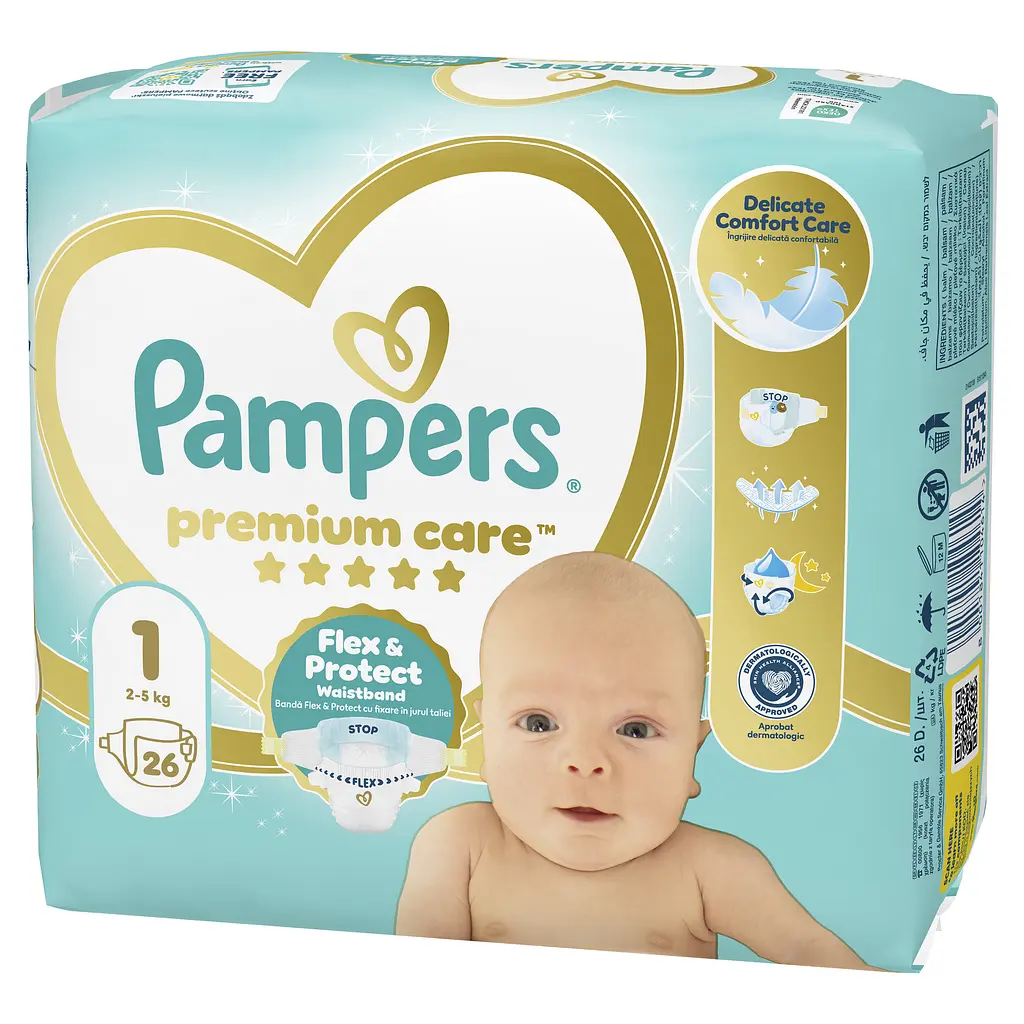 Підгузки Pampers Premium Care Розмір 1 (2-5 кг) 26 шт. - фото 2