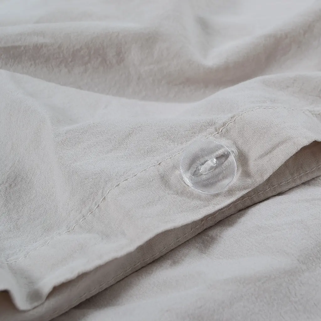 Постельное белье Lotus Home Washed cotton - Kansas бежевый евро - фото 4