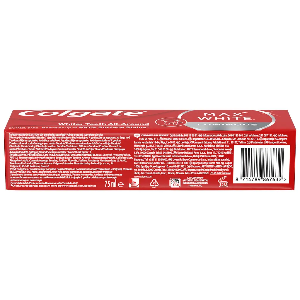 Зубна паста Colgate Max White Luminous відбілююча безпечна для емалі 75 мл - фото 2