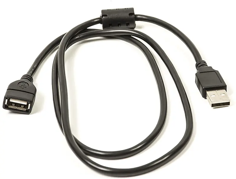 Кабель PowerPlant USB 2.0 AF - AM, 1.0 м, One ferrite