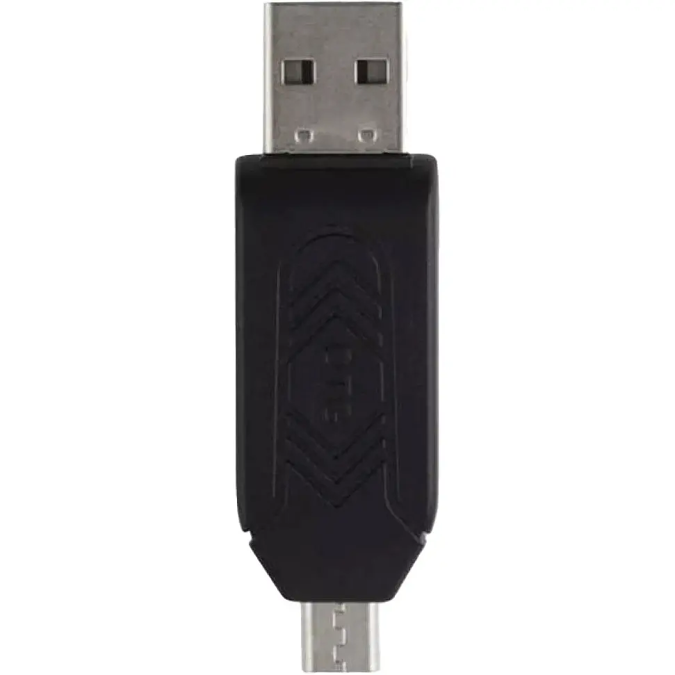 Картрідер зчитувач карт пам'яті STLab U-375 OTG зовнішній 2 інтерфейс USB + Micro-USB чорний - фото 3