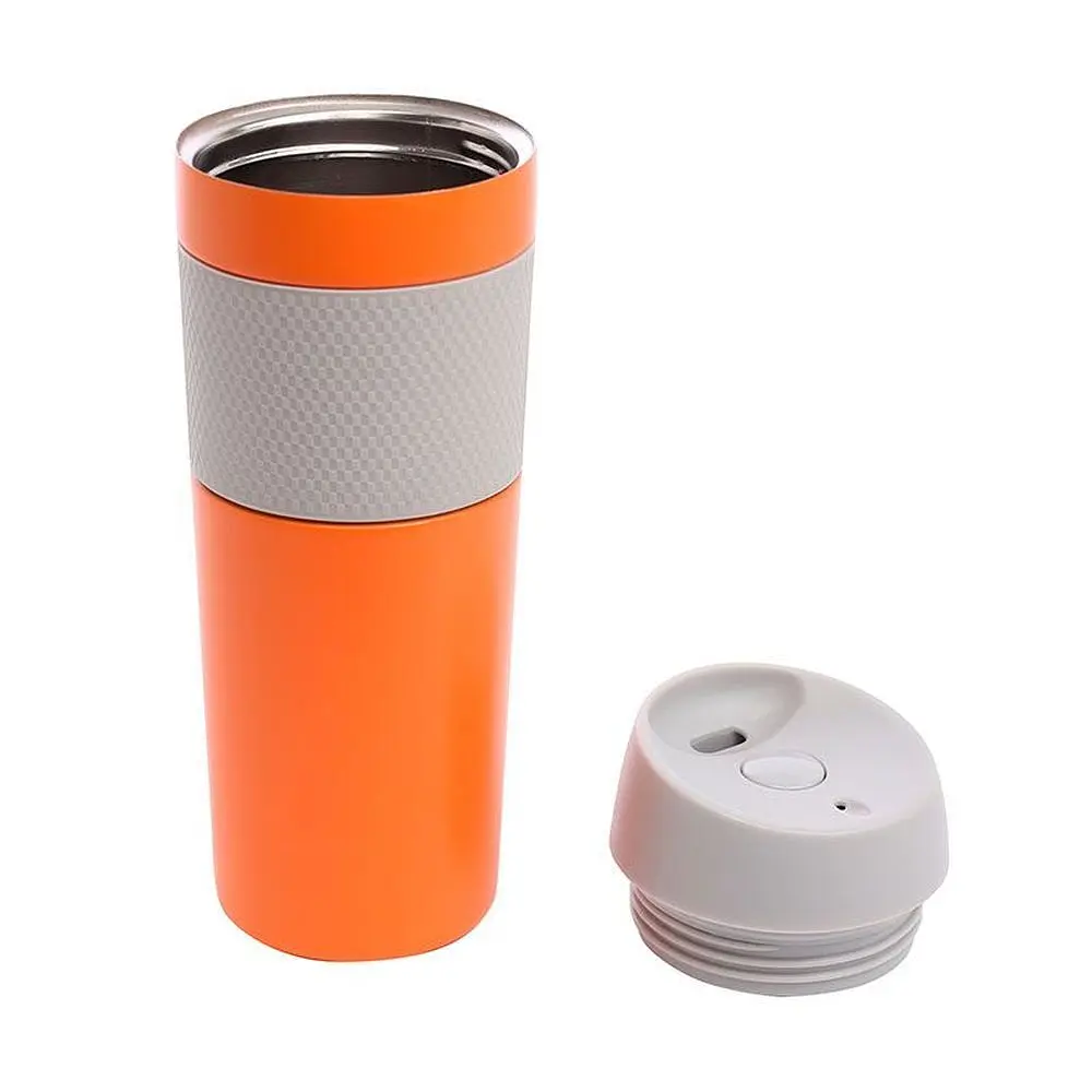 Термокухоль Bergamo Cuba 450 мл помаранчевий з білим (20215-06) - фото 2