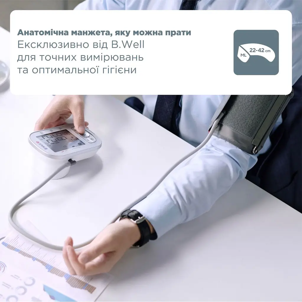 Автоматичний тонометр B.Well TH-75 з виявленням фібриляції передсердь AFib (TH-75-2650) - фото 9