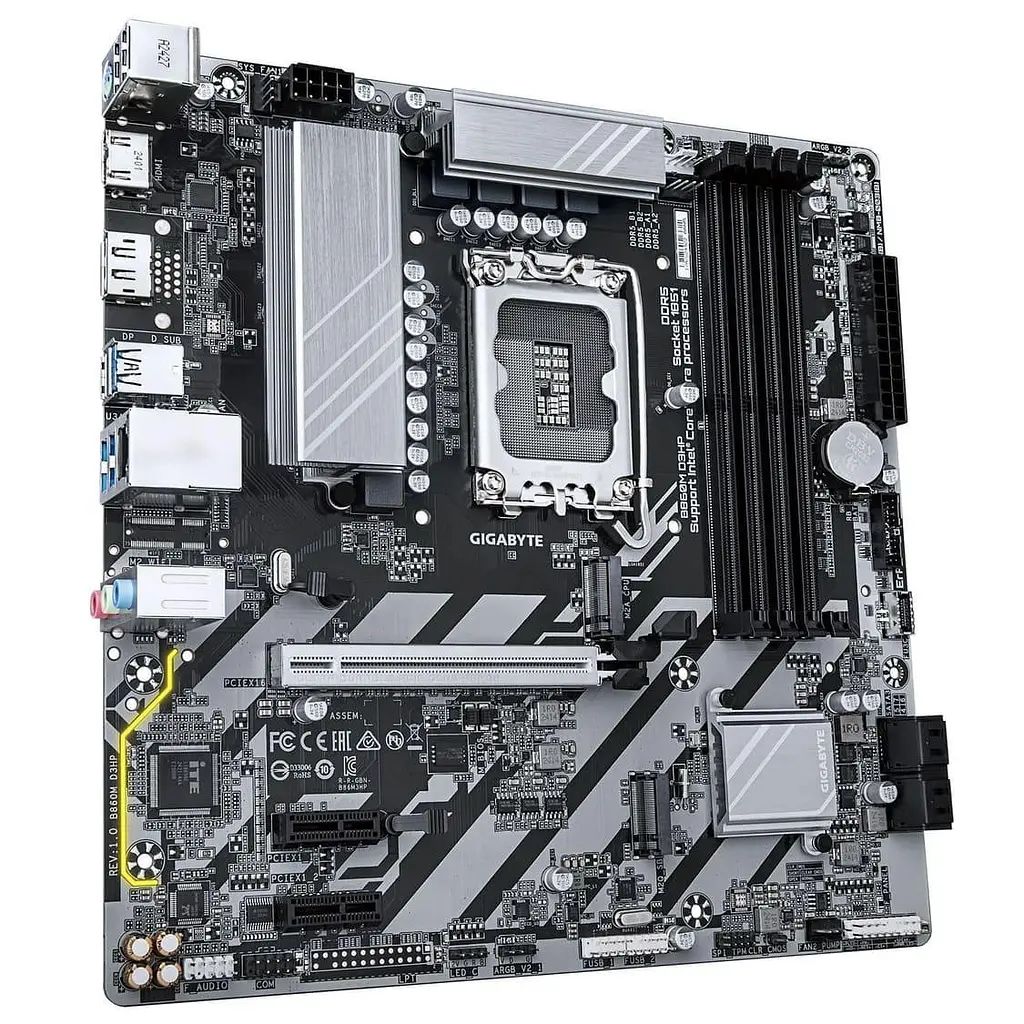 Материнська плата GIGABYTE B860M D3HP (B860M D3HP) (Socket 1851, Intel B860, Micro-ATX) - фото 2