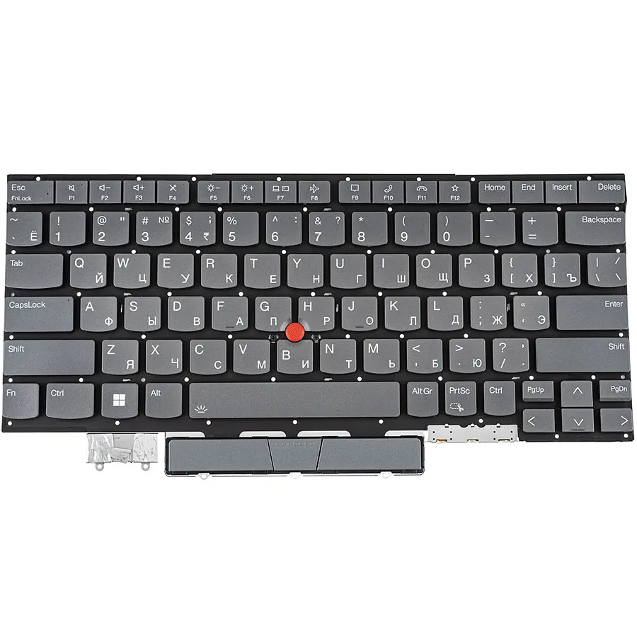 Клавіатура для ноутбука LENOVO (ThinkPad: X1 Yoga 6th Gen) rus, storm grey, підсвічування клавіш, без фрейму - фото 2