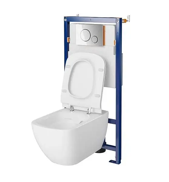 Інсталяція Cersanit Tech Line Opti з кнопкою Opti B2 + унітаз Virgo CleanOn із сидінням 30412 - фото 2