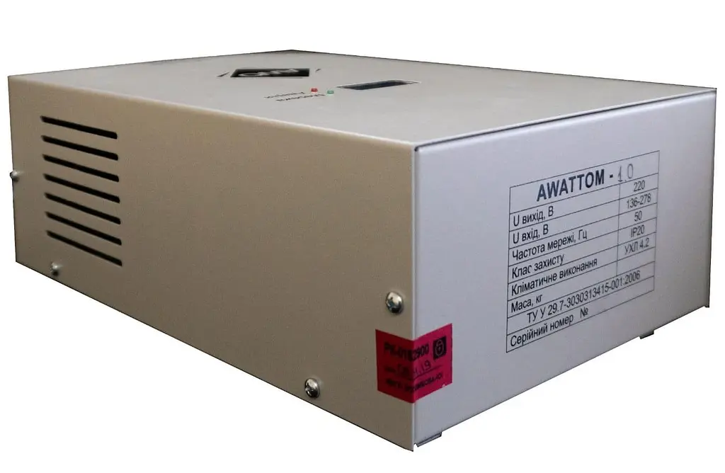 Стабілізатор напруги Awattom - 2.2кВт, однофазний (AWATTOM-2.2) - фото 2