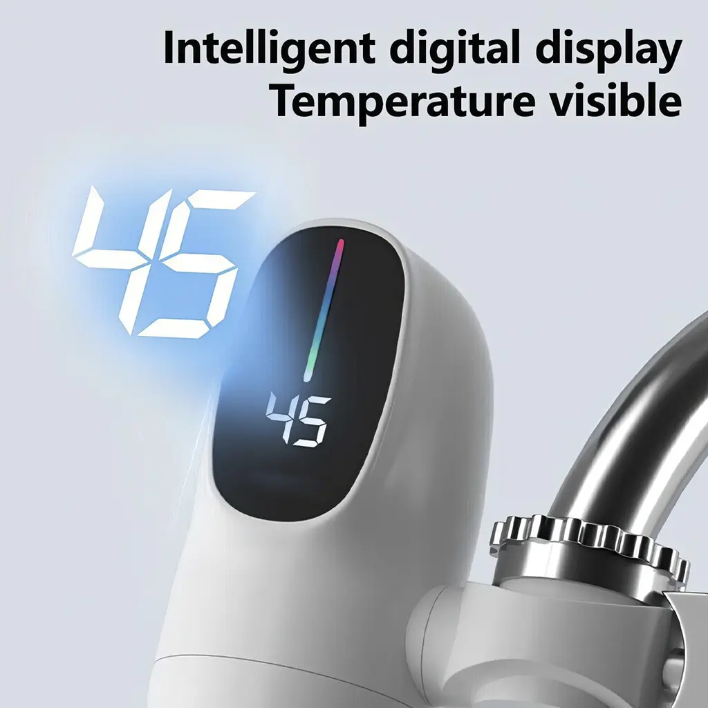 Водонагрівач проточний Water Heater ZSW-D03, 3000 Вт, білий, з LCD дисплеєм, підключення 1/2" - фото 6