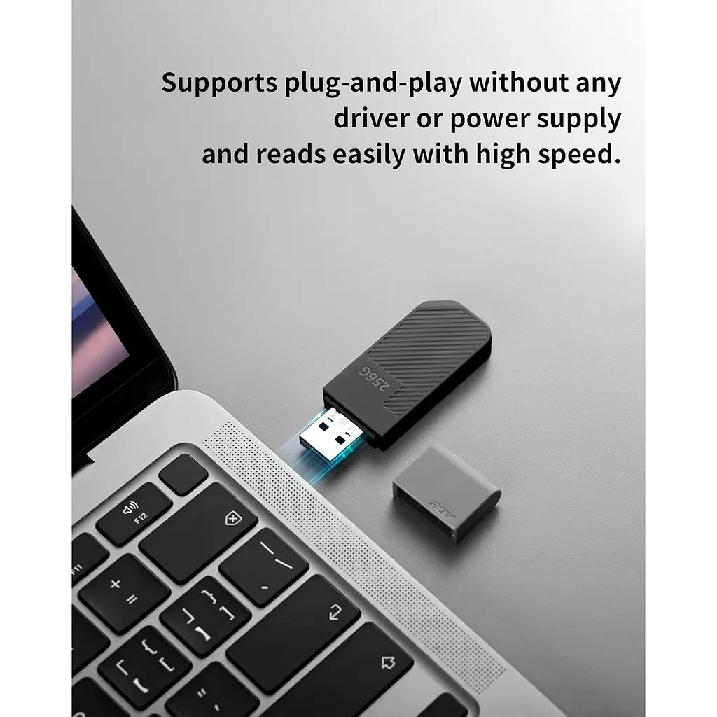USB флеш-накопитель Acer UP300 256GB USB 3.2 Black (BL.9BWWA.528) - фото 4