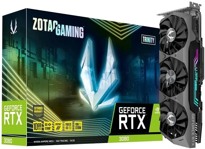 Відеокарта Zotac RTX 3080 10Gb Trinity LHR (ZT-A30800D-10PLHR) (GDDR6X, 320 bit, PCI-E v4.0 x16) Б/в - фото 6