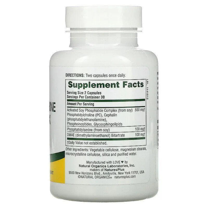 Фосфатидилсерин та ДМАЕ Nature's Plus Phosphatidylserine DMAE 60 капс - фото 2