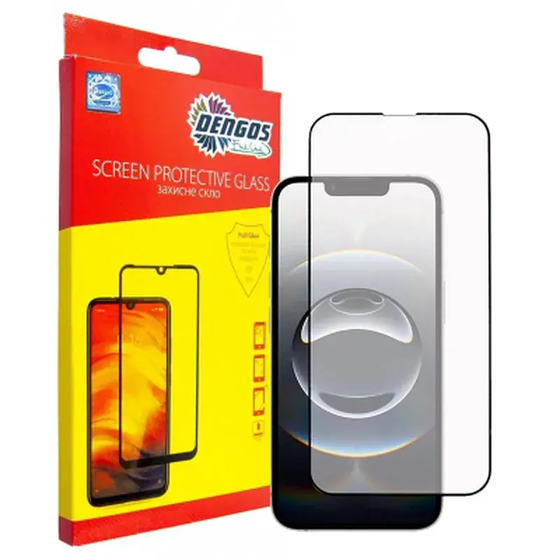 Скло захисне Dengos Full Glue iPhone 16e Black (TGFG-424)