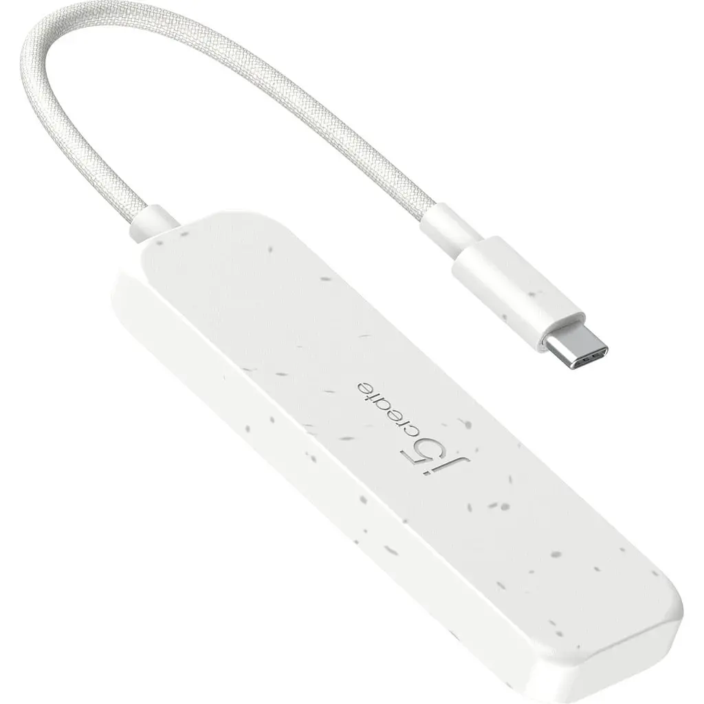 USB-Хаб j5create JCH345EW-N USB-C на 4 USB-С, Білий (JCH345EW-N) - фото 3