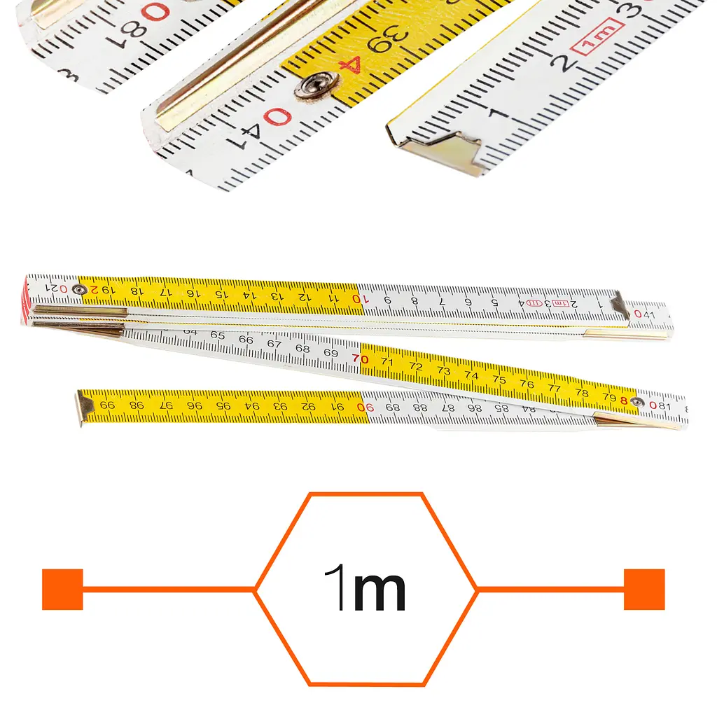 Лінійка дерев'яна складна Polax 1 м 24.5х9.2х8.2 см (38-071) - фото 7