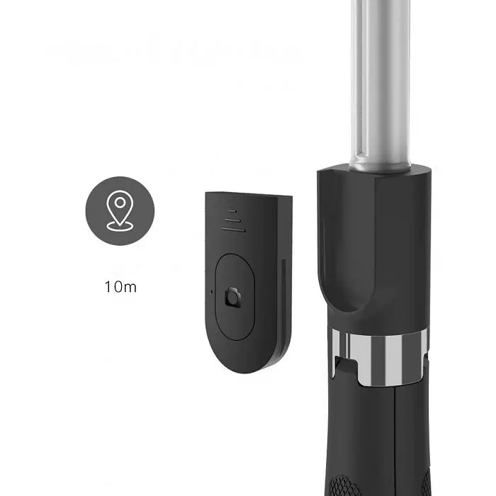 Селфи палка штатив тренога для телефона Bluetooth с пультом Selfie Stick L01 Чёрный - фото 7