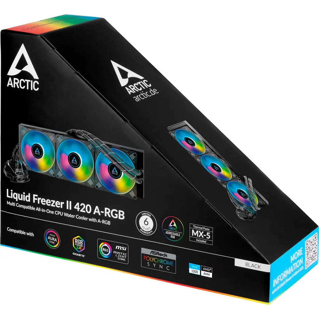 Система водяного охолодження Arctic Liquid Freezer II 420 A-RGB (ACFRE00109A) [93292] - фото 6
