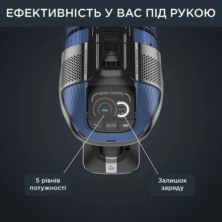 Пылесос Rowenta X-Force Flex 12.60 Auto Aqua беспроводной черно-синий (RH98C0WO) - фото 4