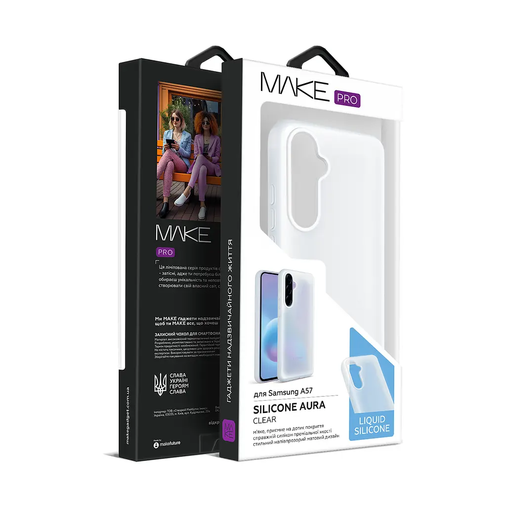 Чохол MAKE Samsung A57 Silicone Aura Clear - фото 5