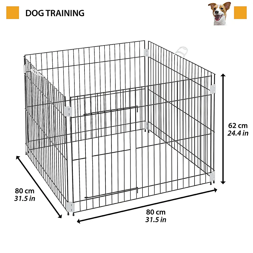 Вольєр для собак Ferplast Pen Black Dog Training чорний 80×80×62 см 73300025 - фото 2