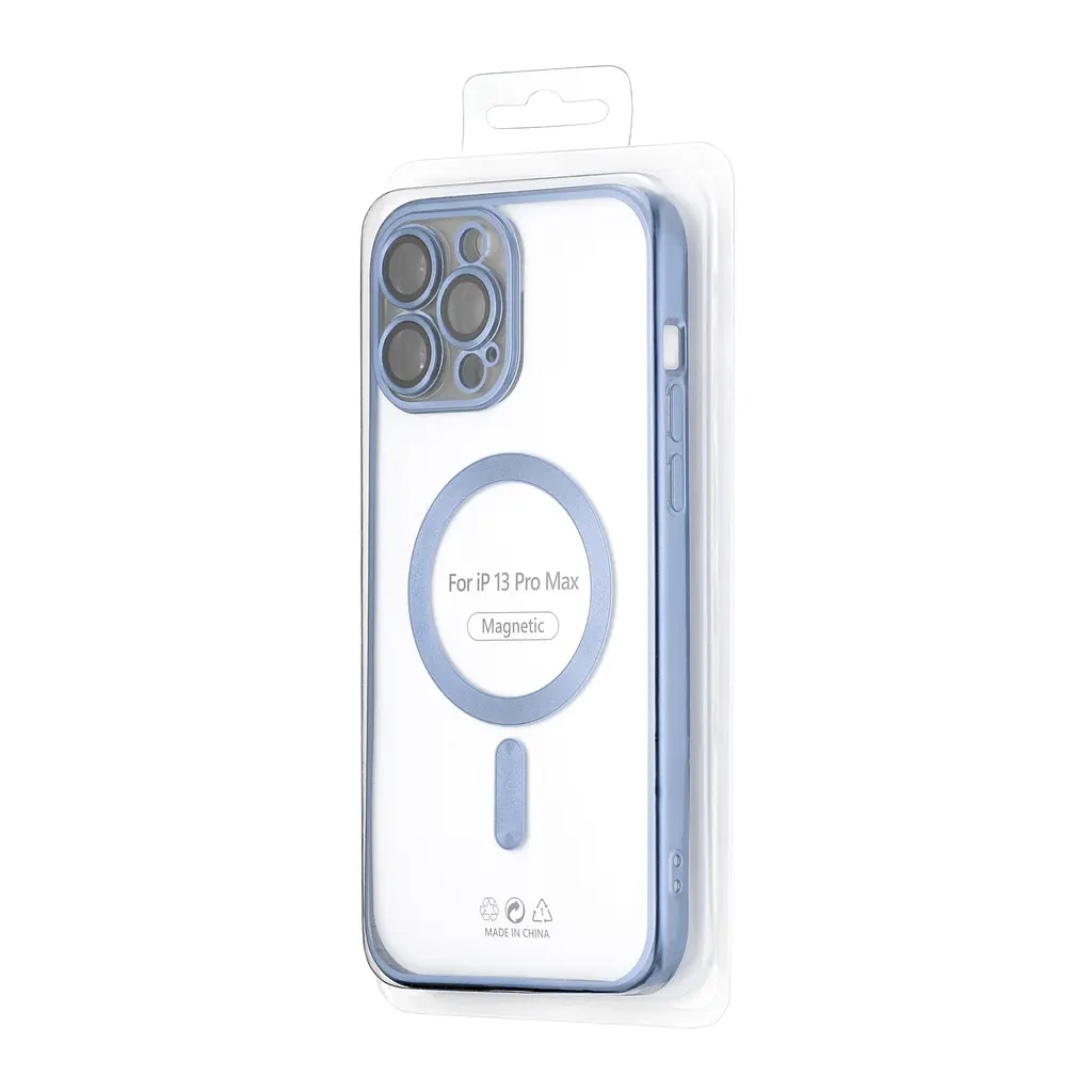 Чохол Ductil Metallic Edge with MagSafe (Protected Camera & Lens) iPhone 13 Pro Max Light Blue - фото 2