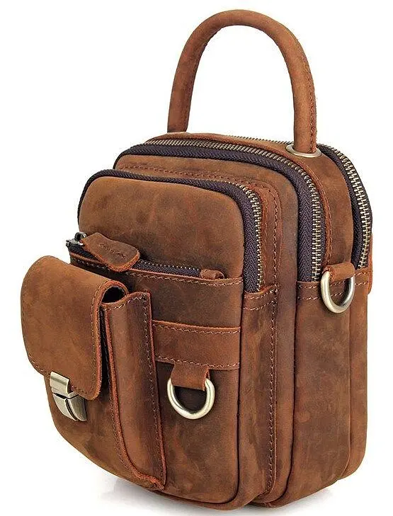 Сумка чоловіча 14416 у вінтажному стилі Vintage коричнева - фото 5