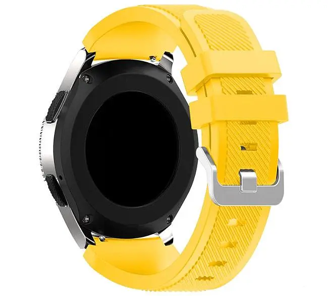 Силиконовый ремешок Primo для часов Samsung Galaxy Watch 46 мм SM-R800 Yellow - фото 2