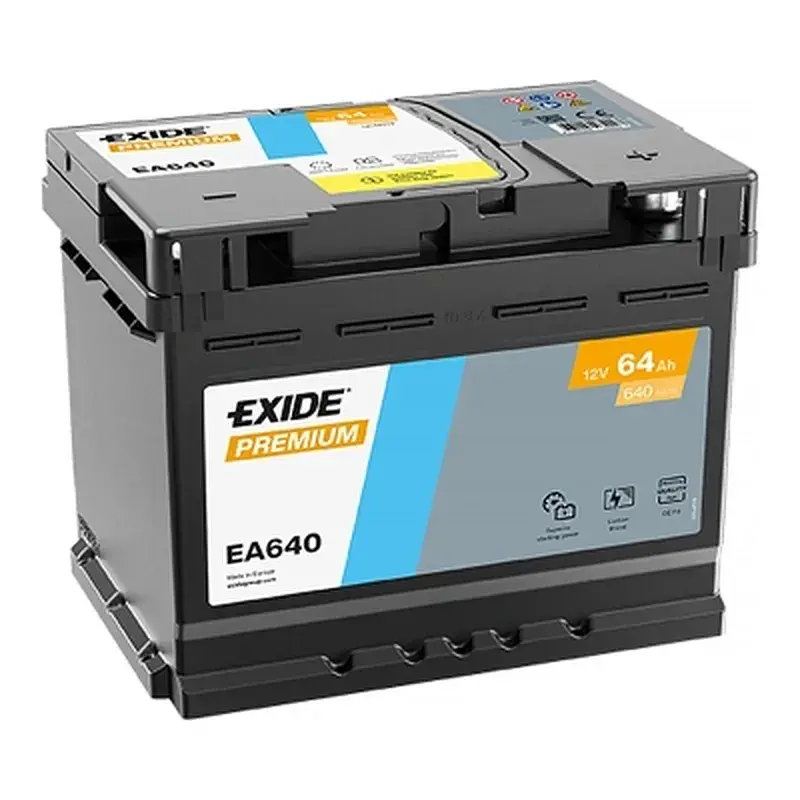 Акумулятор автомобільний EXIDE PREMIUM 64Ah (EA640)