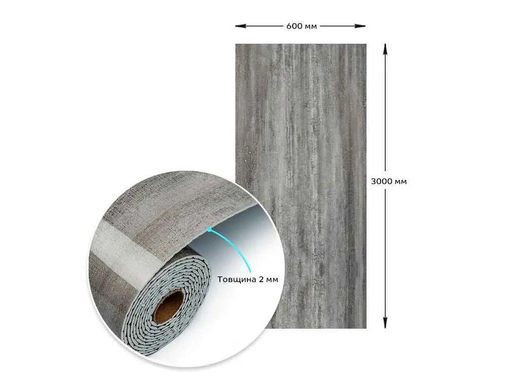 Самоклеюча вініловая плитка в рулоні STICKER WALL 600*3000*2мм Глянсова SW-00002061 - фото 4