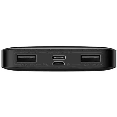 Зовнішній акумулятор Baseus PowerBank Bipow Overseas 15W 10000mAh Black (PPBD050001) - фото 4