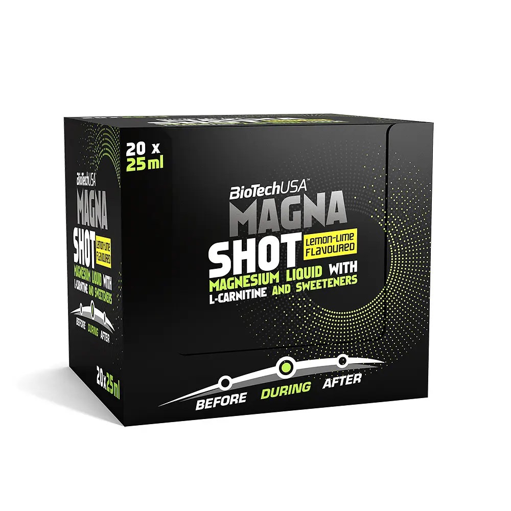 Набор изотоник BiotechUSA Magna Shot Lemon-Lime 500 мл (20 шт. x 25 мл) - фото 3