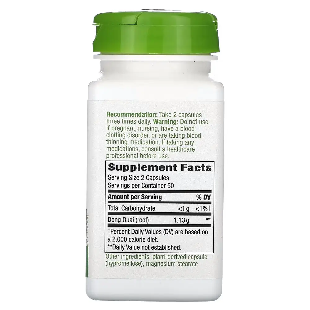 Корінь дягелю Nature's Way Dong Quai Root, 100 вегакапсул для підтримки жіночого здоров'я - фото 2
