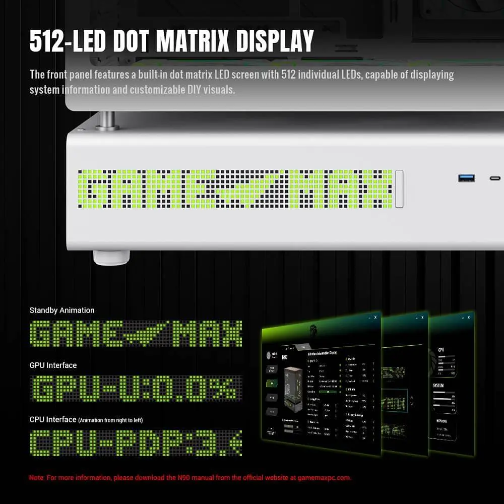 Корпус GameMax N90 Tempered Glass без БЖ White (N90 WH) - фото 15